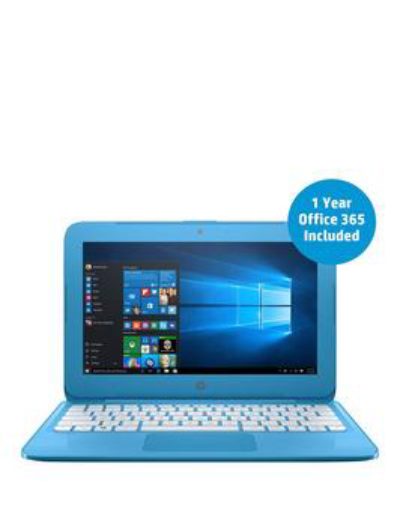 Hp Stream 11-Y000Na, Intel Celeron N3060 Processor, 2Gb Ram, 32Gb Storage, 11.6 Inch Laptop With 1 Year Office 365 Included - Blue - Laptop With Mcafee Livesafe